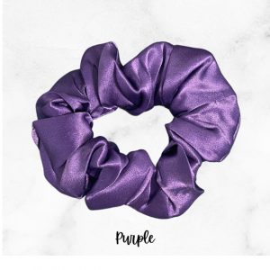 100% Mulberry Silk Scrunchie – Purple